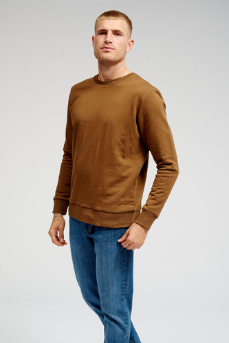 Basic Crewneck -Schweiß - braun - Mann - TeeShoppen - Modalova