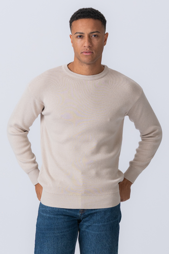 Crewneck Strickpullover Leichtes Beige - Size S - TEESHOPPEN - Modalova