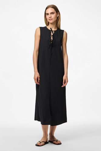 Jenna Tie Kleid - Schwarz - PIECES - PIECES - Modalova