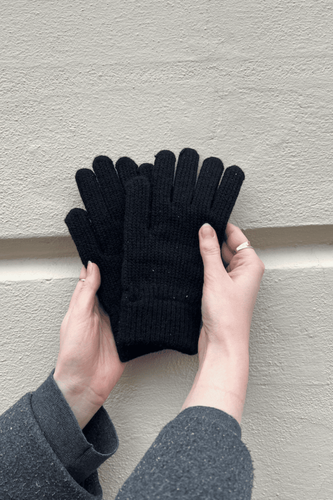 Strickhandschuhe - schwarz - Mann - TeeShoppen - Modalova