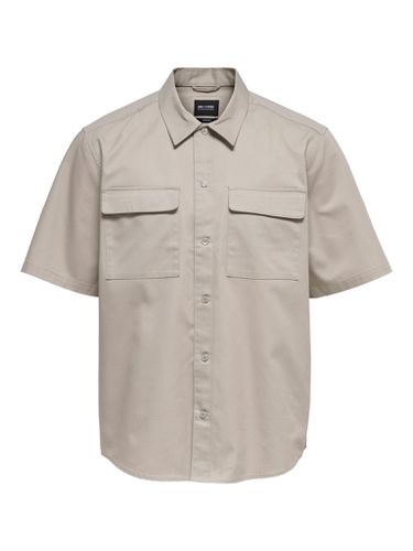 Matti Twill Overshirt - Silberstreifen - Male - Only & Sons - Modalova