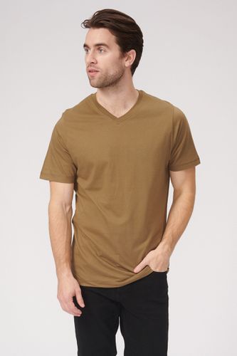 Grundlegendes vneck T -Shirt - Olive - TeeShoppen - Modalova