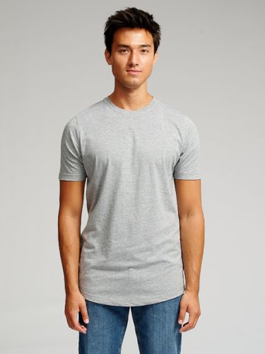 Langes T -Shirt - graue Melange - TeeShoppen - Modalova