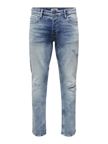 Scheuchende Reg Jeans - Denim - normale Passform - Male - Only & Sons - Modalova