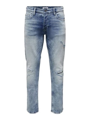 Scheuchende Reg Jeans - Denim - normale Passform - Mann - Only & Sons - Modalova