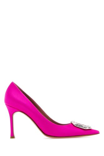 Fuchsia satin Camelia pumps - AMINA MUADDI - Modalova