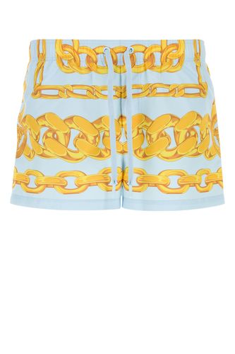 Printed polyester swimming shorts - VERSACE - Modalova