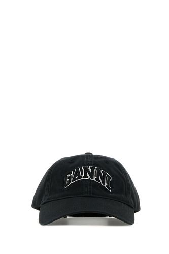 GANNI Slate cotton baseball cap - GANNI - Modalova