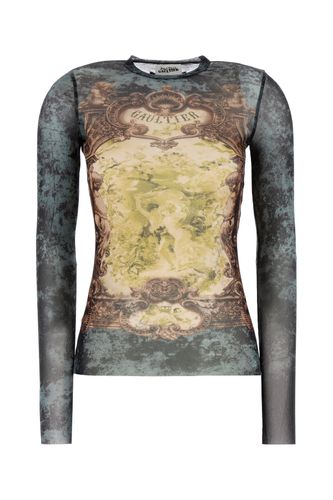 Printed tulle top - JEAN PAUL GAULTIER - Modalova