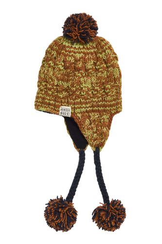 GIN - Hat Space Jacquard Lambswool Hat Brown Space - KOMODO - Modalova