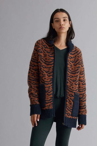 TIGER RUG Womens Lambswool Jacket Tiger Rug Jacquard, Size 4 / UK 14 / EUR 42 - KOMODO - Modalova
