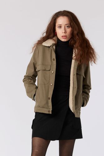 EVER - Fleece Lined Organic Cotton Jacket Slate, Size 1 / UK 8 / Eur 36 - KOMODO - Modalova