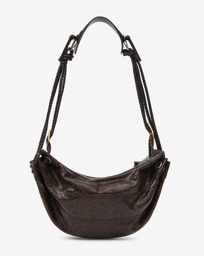 Maia Medium Tasche Aus Leder In Python-optik - Isabel Marant - Modalova