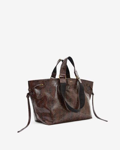 Wardy Tasche Aus Leder Mit Python-effekt - Isabel Marant - Modalova