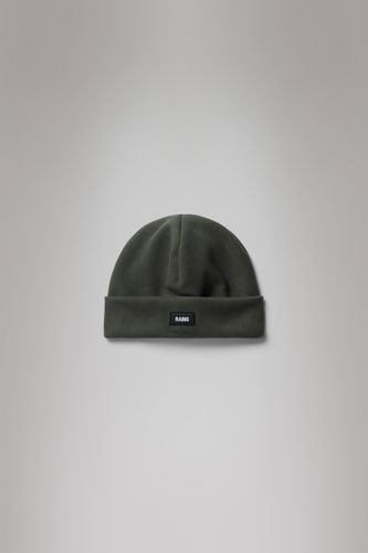 Rains Ribbed Fleece Beanie - Green - Rains - Modalova