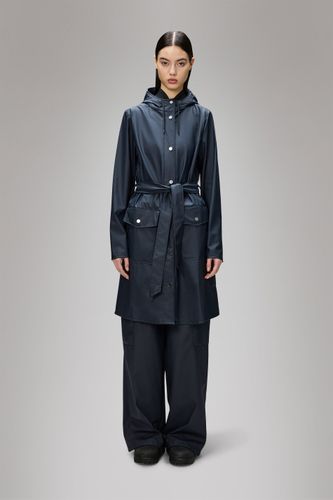 Rains Curve Long Jacket - Navy - Rains - Modalova