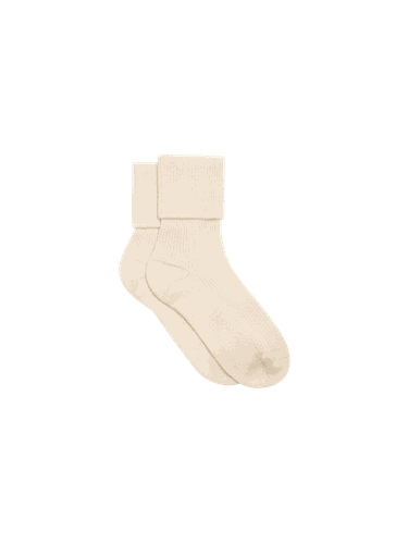 Cashmere Bed Socks—ecru ivory - PANGAIA - Modalova