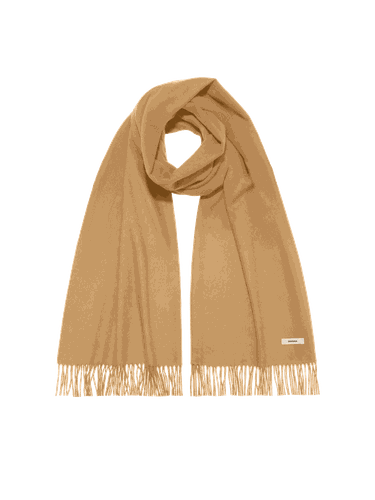 Cashmere Plain Stole—camel - PANGAIA - Modalova