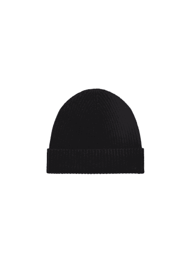 Cashmere Ribbed Beanie—black - PANGAIA - Modalova