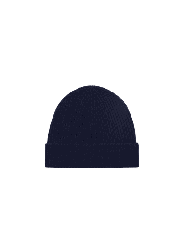 Cashmere Ribbed Beanie—dark navy - PANGAIA - Modalova