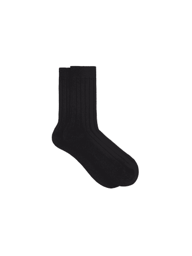 Cashmere Ribbed Socks—black - PANGAIA - Modalova