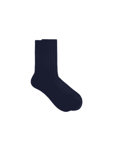 Cashmere Ribbed Socks—dark navy - PANGAIA - Modalova