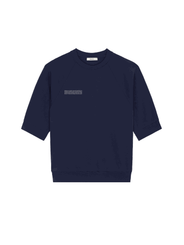 Mens DNA Double Jersey Short Sleeve Top—navy - PANGAIA - Modalova