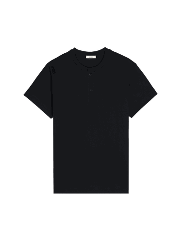 Mens DNA Henley T-Shirt—black - PANGAIA - Modalova