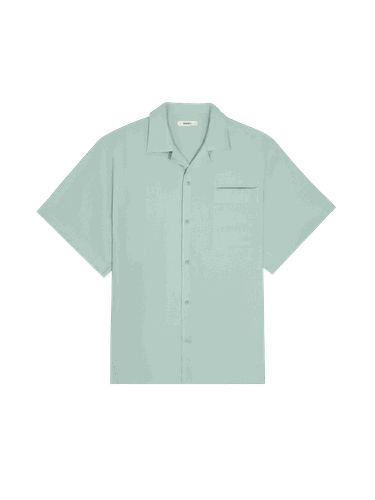 Womens DNA Aloe Linen Camp Collar Shirt - PANGAIA - Modalova