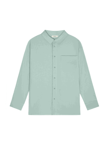 Womens DNA Aloe Linen Collared Long Sleeve Shirt - PANGAIA - Modalova