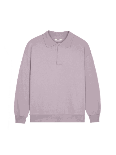 Womens DNA Heavyweight Polo Sweatshirt—raisin purple - PANGAIA - Modalova