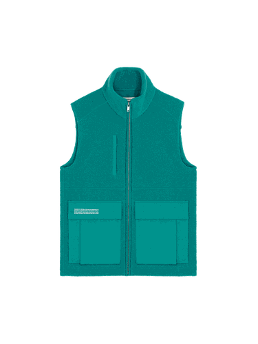 Men's DNA Utility Wool Gilet—scarab teal - PANGAIA - Modalova