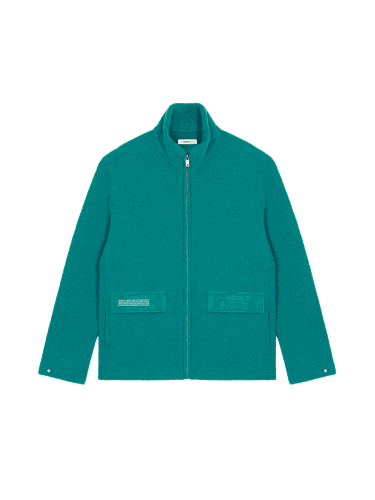 Men's DNA Utility Wool Jacket—scarab teal - PANGAIA - Modalova