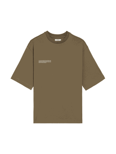 Mens In Conversion Cotton Boxy T-shirt—carbon brown - PANGAIA - Modalova