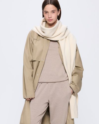 Recycled Cashmere Scarf—ecru ivory - PANGAIA - Modalova