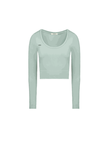 Women's Plant-Stretch Long Sleeve Cropped Top - PANGAIA - Modalova