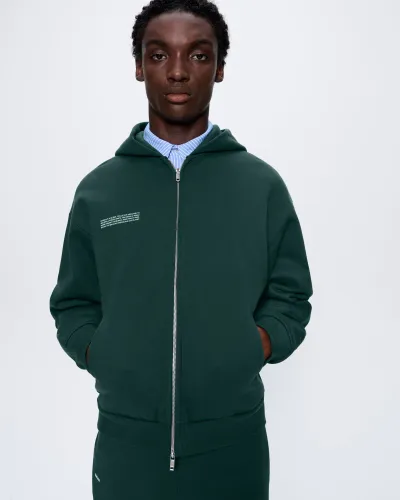 Mens 365 Heavyweight Two-Way Zip-Through Hoodie - PANGAIA - Modalova