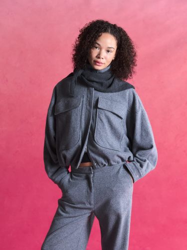 Womens Wool Jersey Zip Up Jacket - PANGAIA - Modalova