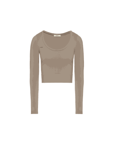 Women's Plant-Stretch Long Sleeve Cropped Top - PANGAIA - Modalova