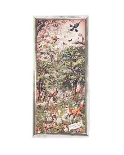 Taupe Woodland Tales Long Scarf | Women's Scarf - Fable England - Modalova