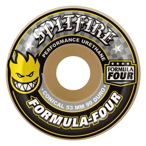 Formula Four 53mm Conical 99Duro Skateboard Wheels - / - Spitfire - Modalova