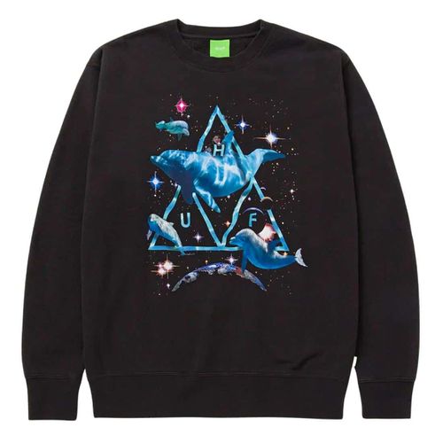 Space Dolphins Washed Crewneck Sweater - Huf - Modalova