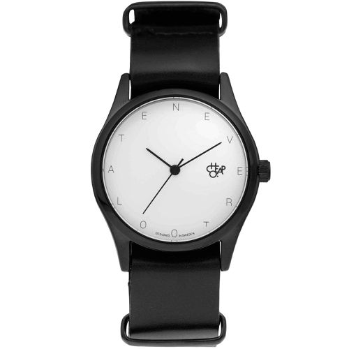 Never Too Late Watch with Leather Strap - Cheapo - Modalova