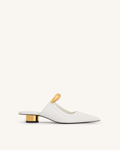 Helena Pierced Mules - White - JW PEI - Modalova