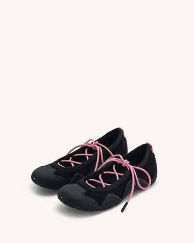 Caitlin Lace-up Ballerina Sneakers - Black - JW PEI - Modalova