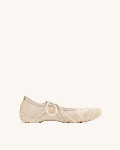 Caitlin Lace-up Ballerina Sneakers - Beige - JW PEI - Modalova
