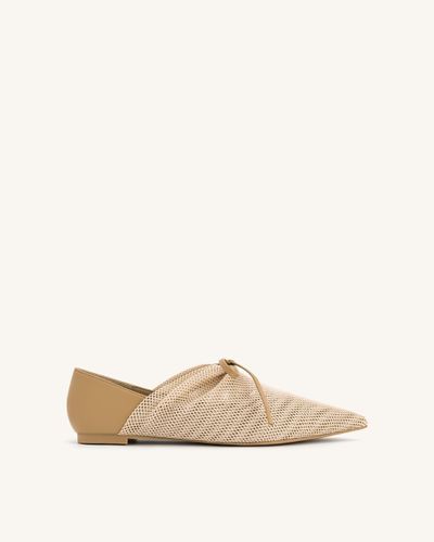 Reilly Fishnet Ballerina Flats - Apricot - JW PEI - Modalova