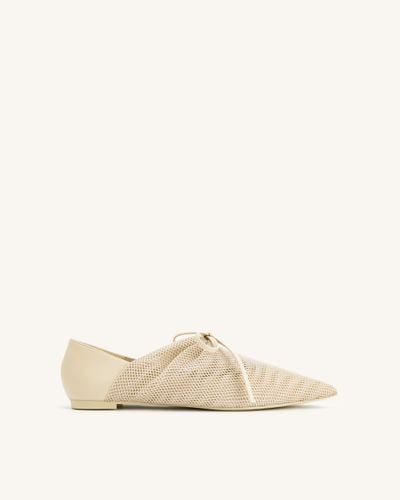 Reilly Fishnet Ballerina Flats - Beige - JW PEI - Modalova