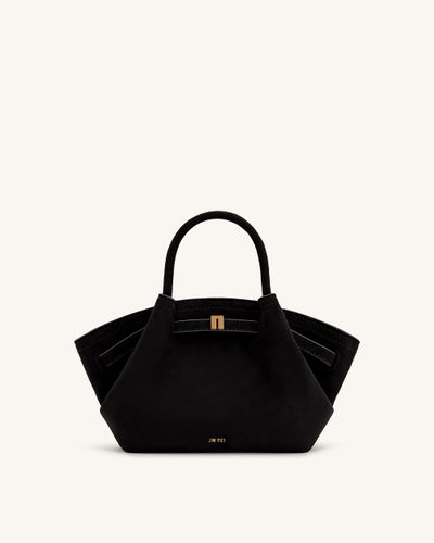 Hana Mini Faux Suede Tote Bag - Black - JW PEI - Modalova