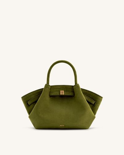 Hana Mini Faux Suede Tote Bag - Dark Olive - JW PEI - Modalova